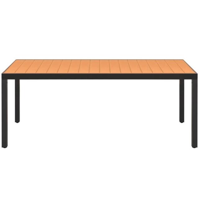 Berkfield Home Garden Table Brown 185x90x74 cm Aluminium & WPC - Size: 185 x 90 x 74 cm - image 1