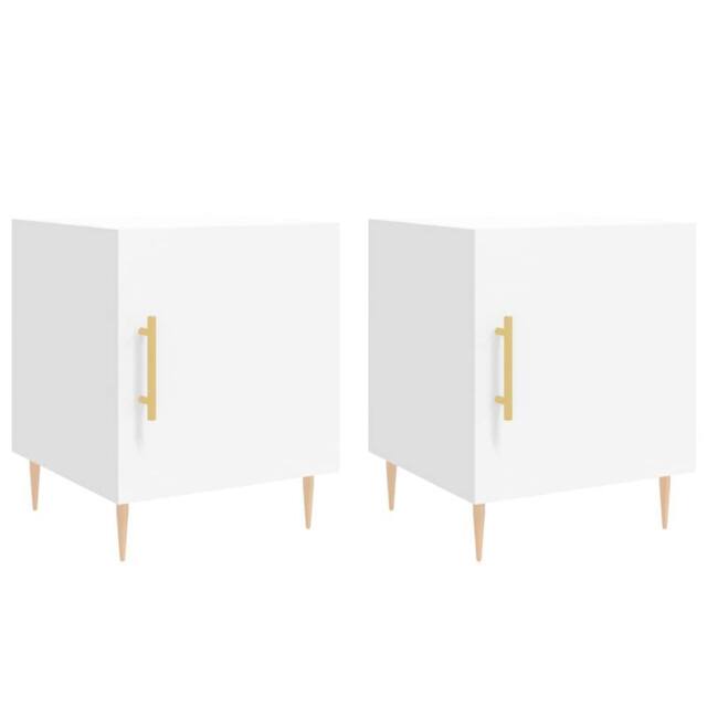 Berkfield Home Bedside Cabinets 2 pcs White 40x40x50 cm Engineered Wood - Size: 40 x 40 x 50 cm - image 1