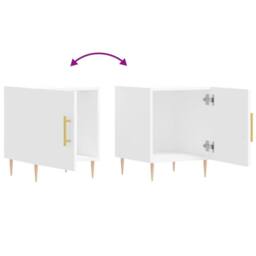 Berkfield Home Bedside Cabinets 2 pcs White 40x40x50 cm Engineered Wood - Size: 40 x 40 x 50 cm - thumbnail 9