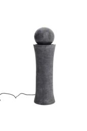 Garden Sanctuary Outdoor Cylindrical Water Polo Fountain with Warm Light in Natural - thumbnail 3