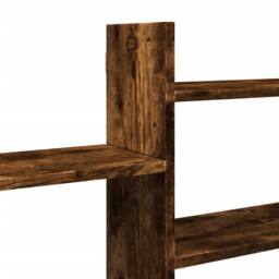 Berkfield Home Wall Shelf Smoked Oak 167.5x18x68 cm Engineered Wood in Brown - thumbnail 7