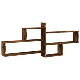 Berkfield Home Wall Shelf Smoked Oak 167.5x18x68 cm Engineered Wood in Brown - thumbnail 6