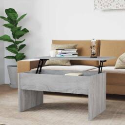 Berkfield Home Modern Coffee Table Grey Sonoma 80x50.5x41.5 cm Engineered Wood - thumbnail 2