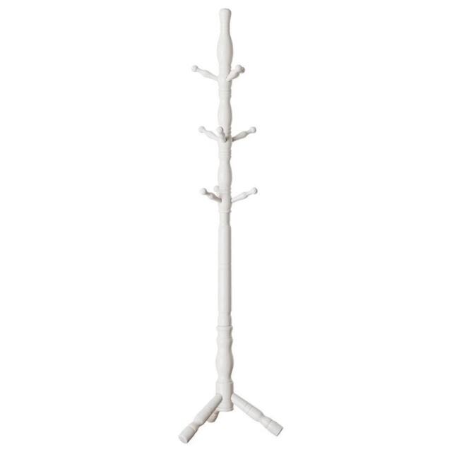 Havendro Vintage Solid Wood Coat Stand - 9 Hooks Elegant Rack in White - image 1