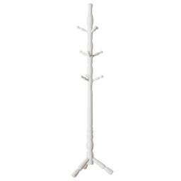 Havendro Vintage Solid Wood Coat Stand - 9 Hooks Elegant Rack in White