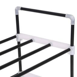 Berkfield Home Shoe Rack with 7 Shelves Metal & Plastic Black - thumbnail 4