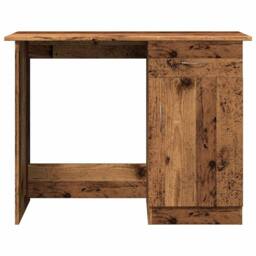 Berkfield Home Desk Old Wood 100x50x76 cm Engineered Wood in Brown - Size: 100 x 50 x 76 cm - thumbnail 4