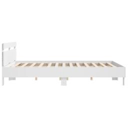 Berkfield Home Bed Frame with LED without Mattress White 200x200 cm - thumbnail 8