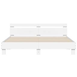 Berkfield Home Bed Frame with LED without Mattress White 200x200 cm - thumbnail 7