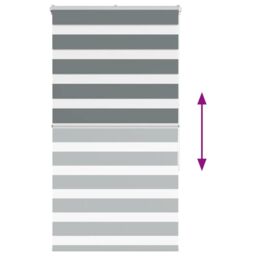 Berkfield Home Zebra Blind Dark Grey 90x150 cm Fabric Width 85.9 cm Polyester - thumbnail 5