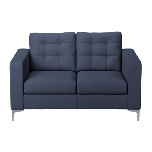 Furnishings For Less UK Smart Hackney Fabric 2 Seater Sofa Formal Saphire Blue or Pewter Grey - image 1