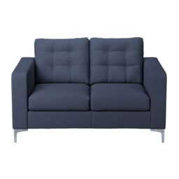 Furnishings For Less UK Smart Hackney Fabric 2 Seater Sofa Formal Saphire Blue or Pewter Grey