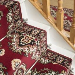 runrug Stair Runner Carpet for Staircases - Soft & Comfy, 9mm - 'Turkesh' in Red - Size: 80 cm x 600 cm - thumbnail 4