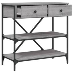 Berkfield Home Decorative Console Table Grey Sonoma 75x34.5x75 cm Engineered Wood - thumbnail 8