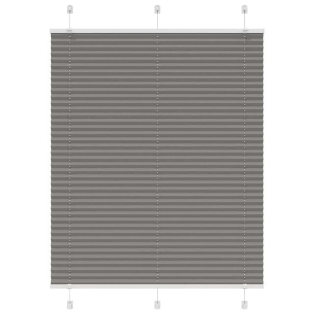 Berkfield Home Pleated Blind Anthracite 105x150 cm Fabric Width 104.4 cm Polyester in Black - image 1