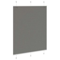 Berkfield Home Pleated Blind Anthracite 105x150 cm Fabric Width 104.4 cm Polyester in Black - thumbnail 3