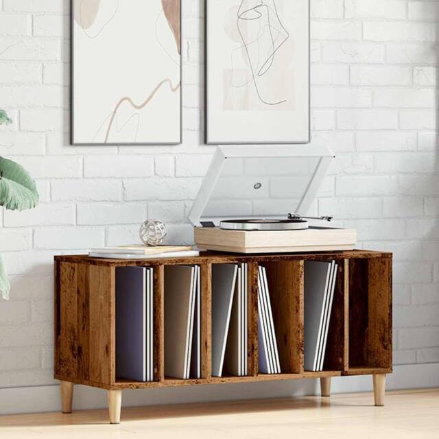 Berkfield Home Record Cabinet Old Wood 100x38x48 cm Engineered Wood in Brown - Size: 100 x 38 x 48 cm - image 1
