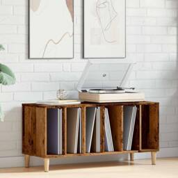 Berkfield Home Record Cabinet Old Wood 100x38x48 cm Engineered Wood in Brown - Size: 100 x 38 x 48 cm - thumbnail 1