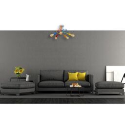 Netlighting Oxford Multi Arm Semi Flush Ceiling Light MultiColoured 50cm - thumbnail 5