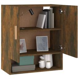 Berkfield Home Wall Cabinet Smoked Oak 60x31x70 cm Engineered Wood in Brown - Size: 60 x 31 x 70 cm - thumbnail 4
