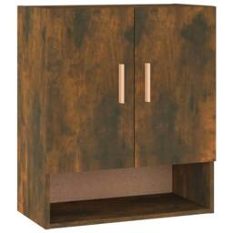 Berkfield Home Wall Cabinet Smoked Oak 60x31x70 cm Engineered Wood in Brown - Size: 60 x 31 x 70 cm - thumbnail 2