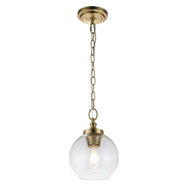 Netlighting Feiss Tabby Dome Pendant Ceiling Light Burnished Brass in Yellow - image 1