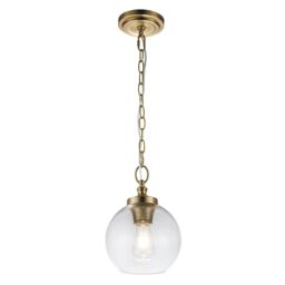 Netlighting Feiss Tabby Dome Pendant Ceiling Light Burnished Brass in Yellow