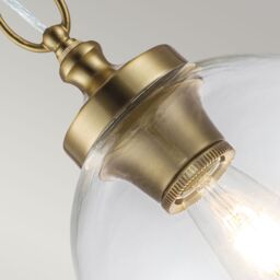 Netlighting Feiss Tabby Dome Pendant Ceiling Light Burnished Brass in Yellow - thumbnail 4