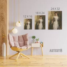 "Artery8 Lisa Colt Curtis Elegant Portrait Sargent Canvas Wall Art Print in Brown - Size: W12"" x H16""" - thumbnail 4