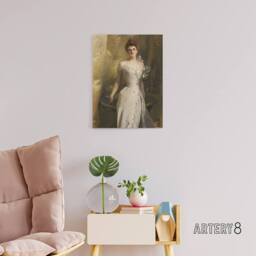 "Artery8 Lisa Colt Curtis Elegant Portrait Sargent Canvas Wall Art Print in Brown - Size: W12"" x H16""" - thumbnail 3