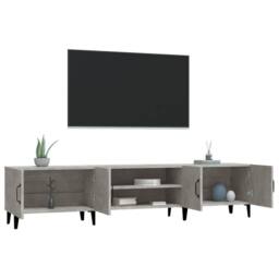 Berkfield Home TV Cabinet Concrete Grey 180x31.5x40 cm Engineered Wood - thumbnail 5