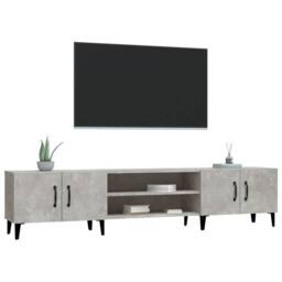 Berkfield Home TV Cabinet Concrete Grey 180x31.5x40 cm Engineered Wood - thumbnail 4