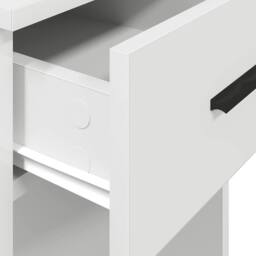 Berkfield Home Durable Computer Tower Stand with Drawer White 35x45x77 cm - Size: 35 x 45 x 77 cm - thumbnail 8