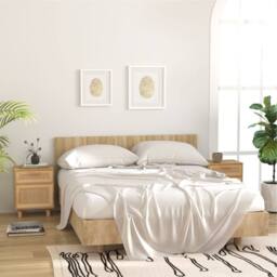 Berkfield Home Bedside Cabinet Brown Solid Wood Pine & Natural Rattan in Light Tan - thumbnail 3