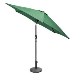 Harbour Housewares Tilting Garden Parasol & Base Set - 2.7M in Green - thumbnail 1