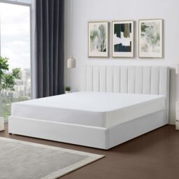 Artemis Home Evelynne Fabric 180cm Superking Ottoman Bed Frame in Light Grey - Size: Super King - thumbnail 2
