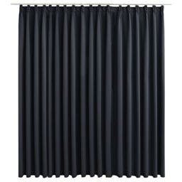 Berkfield Home Blackout Curtain with Hooks Black 290x245 cm - thumbnail 2