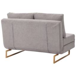 Wyld and Coco 2-Seater Grey Fabric Sofa Bed - Fold-Out Guest Bed - Size: Small Double - thumbnail 7