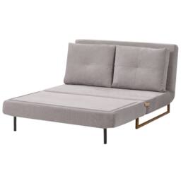 Wyld and Coco 2-Seater Grey Fabric Sofa Bed - Fold-Out Guest Bed - Size: Small Double - thumbnail 5