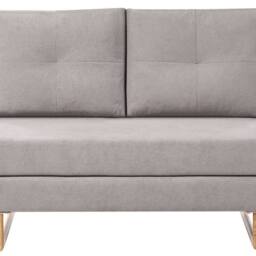 Wyld and Coco 2-Seater Grey Fabric Sofa Bed - Fold-Out Guest Bed - Size: Small Double - thumbnail 2