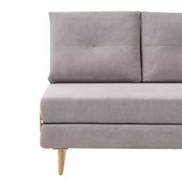 Wyld and Coco 2-Seater Grey Fabric Sofa Bed - Fold-Out Guest Bed - Size: Small Double - thumbnail 8