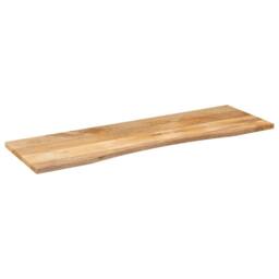 Berkfield Home Desk Top with Curve 160x50x2.5 cm Solid Wood Rough Mango in Brown - thumbnail 1