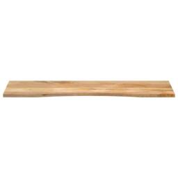 Berkfield Home Desk Top with Curve 160x50x2.5 cm Solid Wood Rough Mango in Brown - thumbnail 3