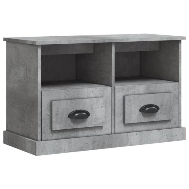 Berkfield Home TV Cabinet Concrete Grey 80x35x50 cm Engineered Wood - Size: 80 x 35 x 50 cm - image 1