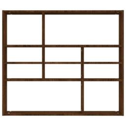 Berkfield Home Wall Shelf Brown Oak 90x16x78 cm Engineered Wood - Size: 90 x 16 x 78 cm - thumbnail 4