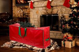 Shatchi Christmas Tree Storage Bag - Stores Up To 9 Foot Xmas Tree in Red - thumbnail 3