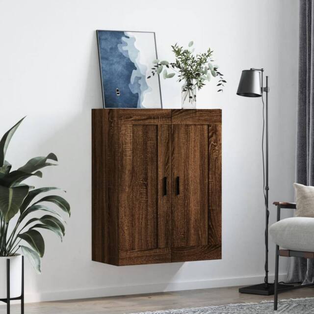 Berkfield Home Wall Mounted Cabinet Brown Oak 69.5x34x90 cm Engineered Wood - image 1