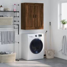 Berkfield Home Wall Mounted Cabinet Brown Oak 69.5x34x90 cm Engineered Wood - thumbnail 2