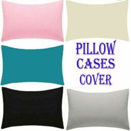 Xample 2X PILLOW CASE LUXURY CASES POLY COTTON HOUSEWIFE PAIR PACK BEDROOM PILLOW COVER in Cream