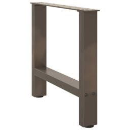 Berkfield Home Coffee Table Legs Natural Steel 2 pcs 60x(42-43) cm Steel in Grey - thumbnail 4